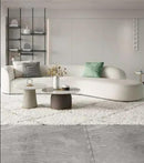 Ripple FURNITURE Modern Curve Sofa – Elegant Minimalist Design with Luxurious Berber Fleece Upholstery