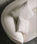 Ripple FURNITURE Modern Curve Sofa – Elegant Minimalist Design with Luxurious Berber Fleece Upholstery